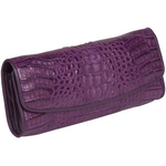 Zelli Florence Genuine Crocodile Clutch Purple