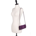 Zelli Florence Genuine Crocodile Clutch Purple
