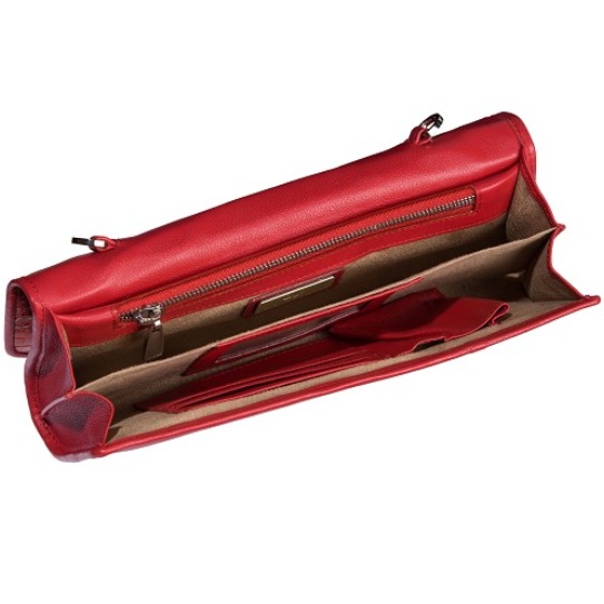 Zelli Florence Genuine Crocodile Clutch Red