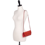 Zelli Florence Genuine Crocodile Clutch Red