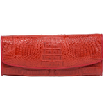 Zelli Florence Genuine Crocodile Clutch Red