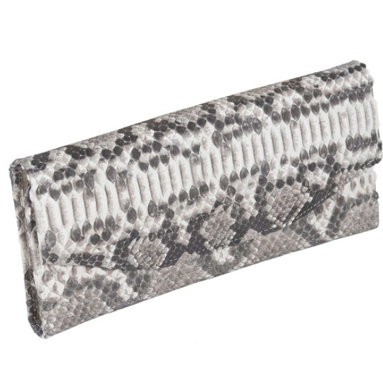 Zelli Georgina Genuine Python Wallet Natural