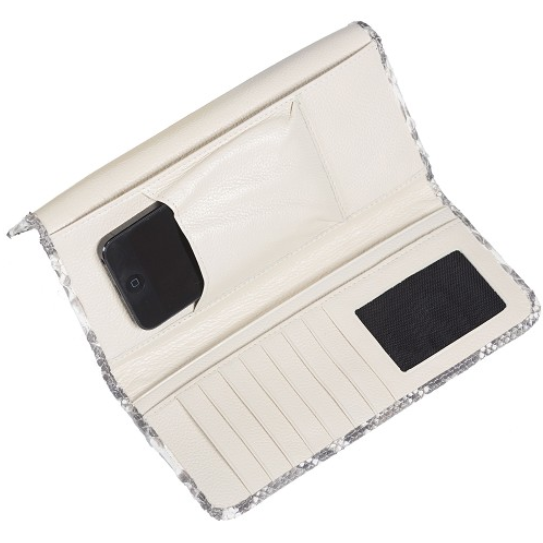 Zelli Georgina Genuine Python Wallet Natural