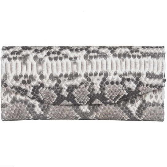 Zelli Georgina Genuine Python Wallet Natural