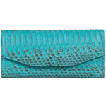 Zelli Georgina Genuine Python Wallet Turquoise