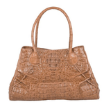 Zelli Gia Large Genuine Crocodile Handbag Natural