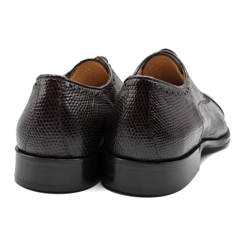Zelli Giovanni Lizard Cap Toe Brogues Brown (24-526-BRN)