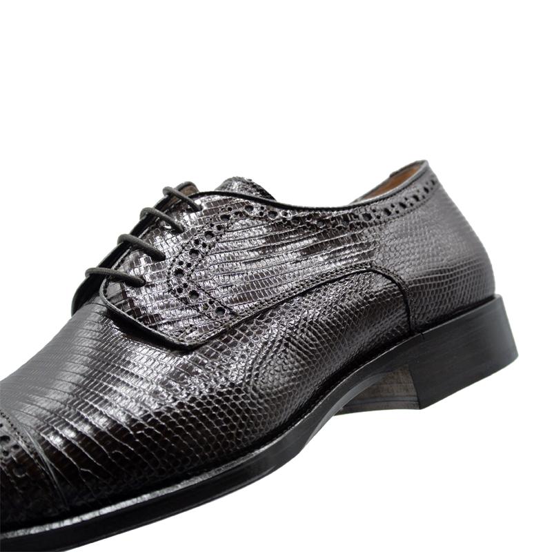 Zelli Giovanni Lizard Cap Toe Brogues Brown (24-526-BRN)