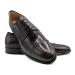 Zelli Giovanni Lizard Cap Toe Brogues Brown (24-526-BRN)