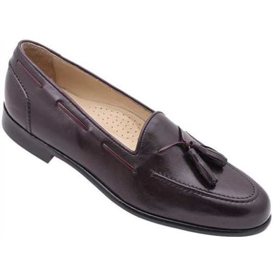 Zelli Greve Nappa Tassel Loafers Burgundy