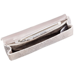 Zelli Isabella Genuine Ring Lizard Clutch Natural