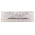 Zelli Isabella Genuine Ring Lizard Clutch Natural