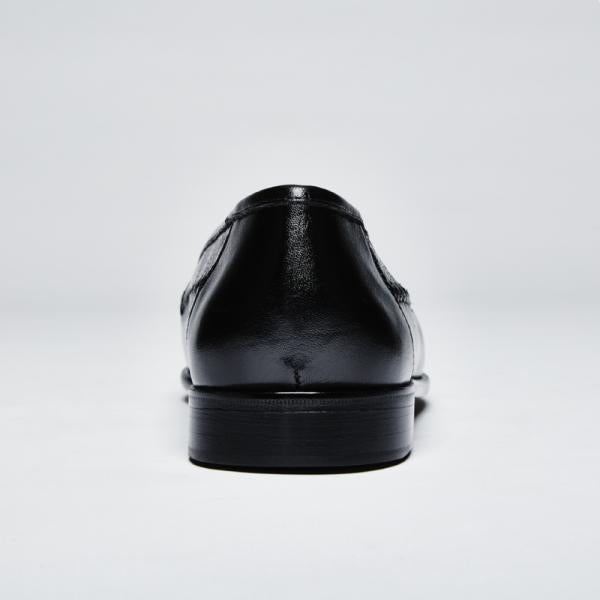 Zelli Kalahari Ostrich Leg / Nappa Tassel Loafers Black
