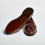 Zelli Kalahari Ostrich Leg / Nappa Tassel Loafers Brown