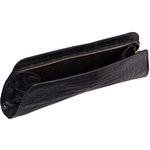 Zelli Kate Genuine Alligator Clutch Black