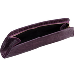 Zelli Kate Genuine Alligator Clutch Purple