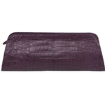 Zelli Kate Genuine Alligator Clutch Purple