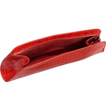 Zelli Kate Genuine Alligator Clutch Red