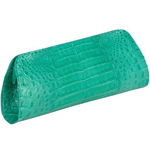 Zelli Kate Genuine Alligator Clutch Turquoise
