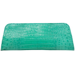 Zelli Kate Genuine Alligator Clutch Turquoise