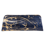Zelli Kate Genuine Python Clutch Navy / Gold