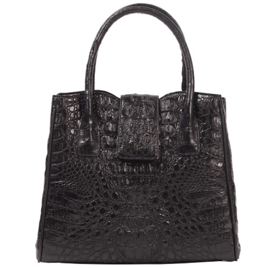 Zelli Lauretta Genuine Crocodile Handbag Black
