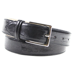 Zelli Genuine Lizard Belt Black