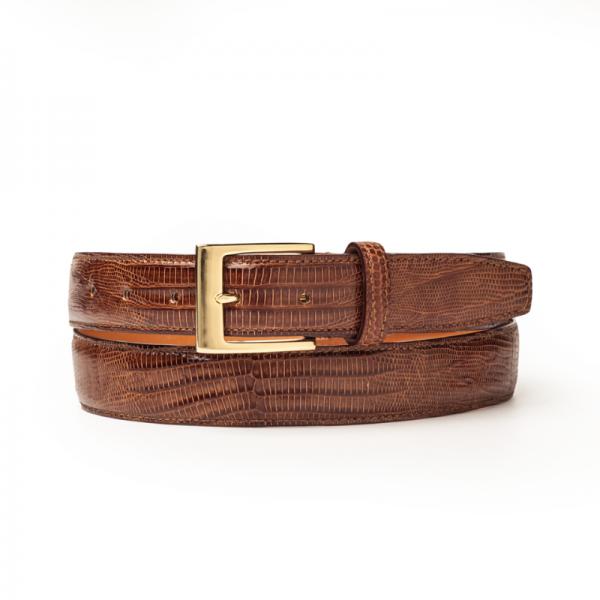 Zelli Genuine Lizard Belt Brown