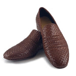 Zelli Luce Woven Loafers Cognac