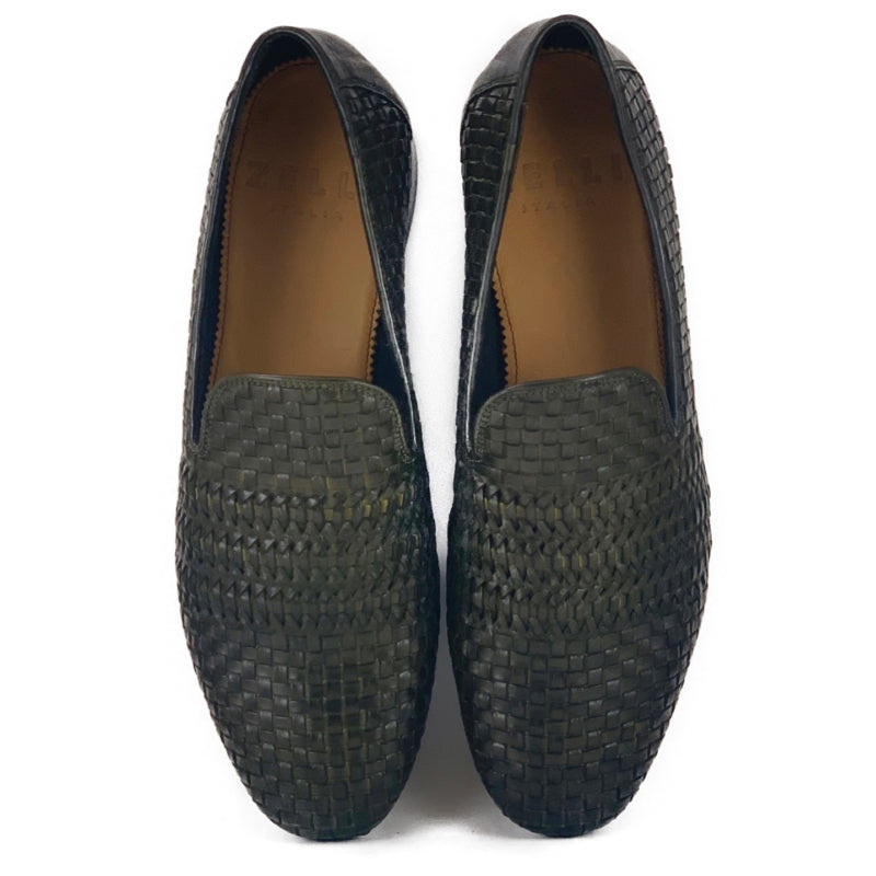 Zelli Luce Woven Loafers Olive (19-229-OLV)