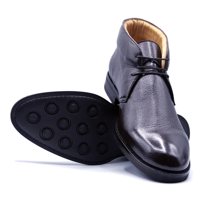 Zelli Marco Deerskin Chukka Boots Dark Brown (48-590-DBR)