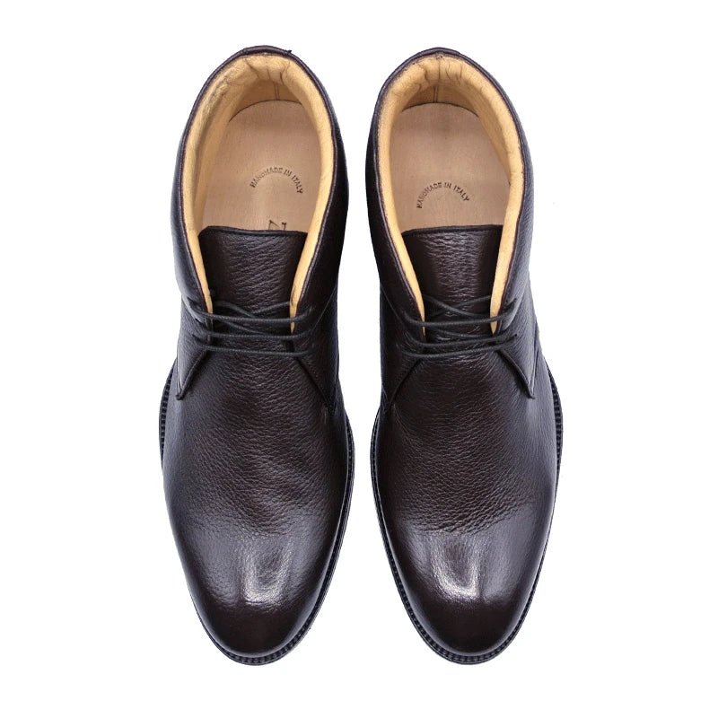 Zelli Marco Deerskin Chukka Boots Dark Brown (48-590-DBR)