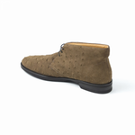 Zelli Marco Sueded Ostrich Chukka Boots Brown