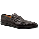 Zelli Meo Lizard Penny Loafers Dark Brown