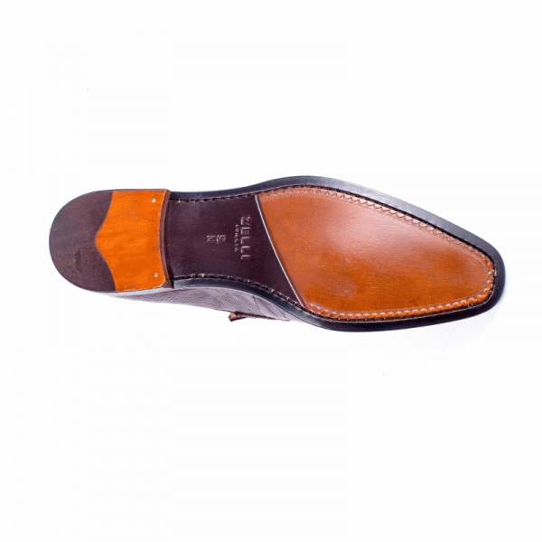 Zelli Meo Lizard Penny Loafers Dark Brown