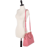 Zelli Mila Genuine Ostrich Handbag Carnation Pink