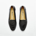 Zelli Milano Ostrich Leg / Nappa Slip-On Black