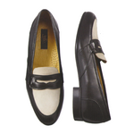 Zelli Soft Nappa & Suede Spectator Shoes Black/White