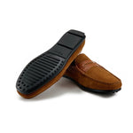 Zelli Monza Suede & Crocodile Driving Shoes Cognac (31-160-CGN)