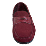 Zelli Monza Suede & Crocodile Driving Shoes Bordeaux (31-160-BDX)