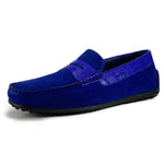 Zelli Monza Suede & Crocodile Driving Shoes Royal (31-160-BLU)