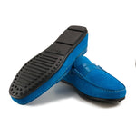 Zelli Monza Suede & Crocodile Driving Shoes Teal (31-160-TRQ)