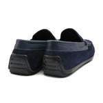 Zelli Monza Suede & Embossed Crocodile Driving Shoes Navy (31-161-NVY)