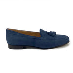 Zelli Naples Suede Tassel Loafers Blue Water (16-580-BLU)