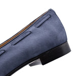 Zelli Naples Suede Tassel Loafers Blue Water (16-580-BLU)