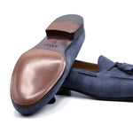 Zelli Naples Suede Tassel Loafers Blue Water (16-580-BLU)