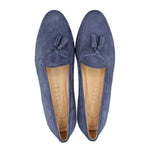 Zelli Naples Suede Tassel Loafers Blue Water (16-580-BLU)