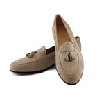 Zelli Naples Suede Tassel Loafers Bone (16-580-BON)