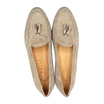 Zelli Naples Suede Tassel Loafers Bone (16-580-BON)