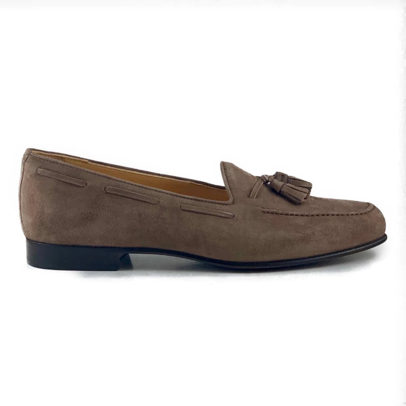 Zelli Naples Suede Tassel Loafers Mocha (16-580-MOC)